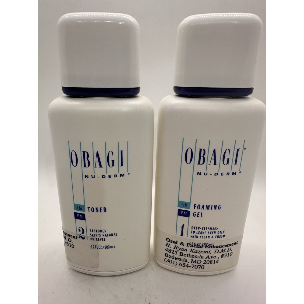 Obagi Nu-Derm Foaming Gel 6.7 oz & Toner 6.7 oz. Skin Care System